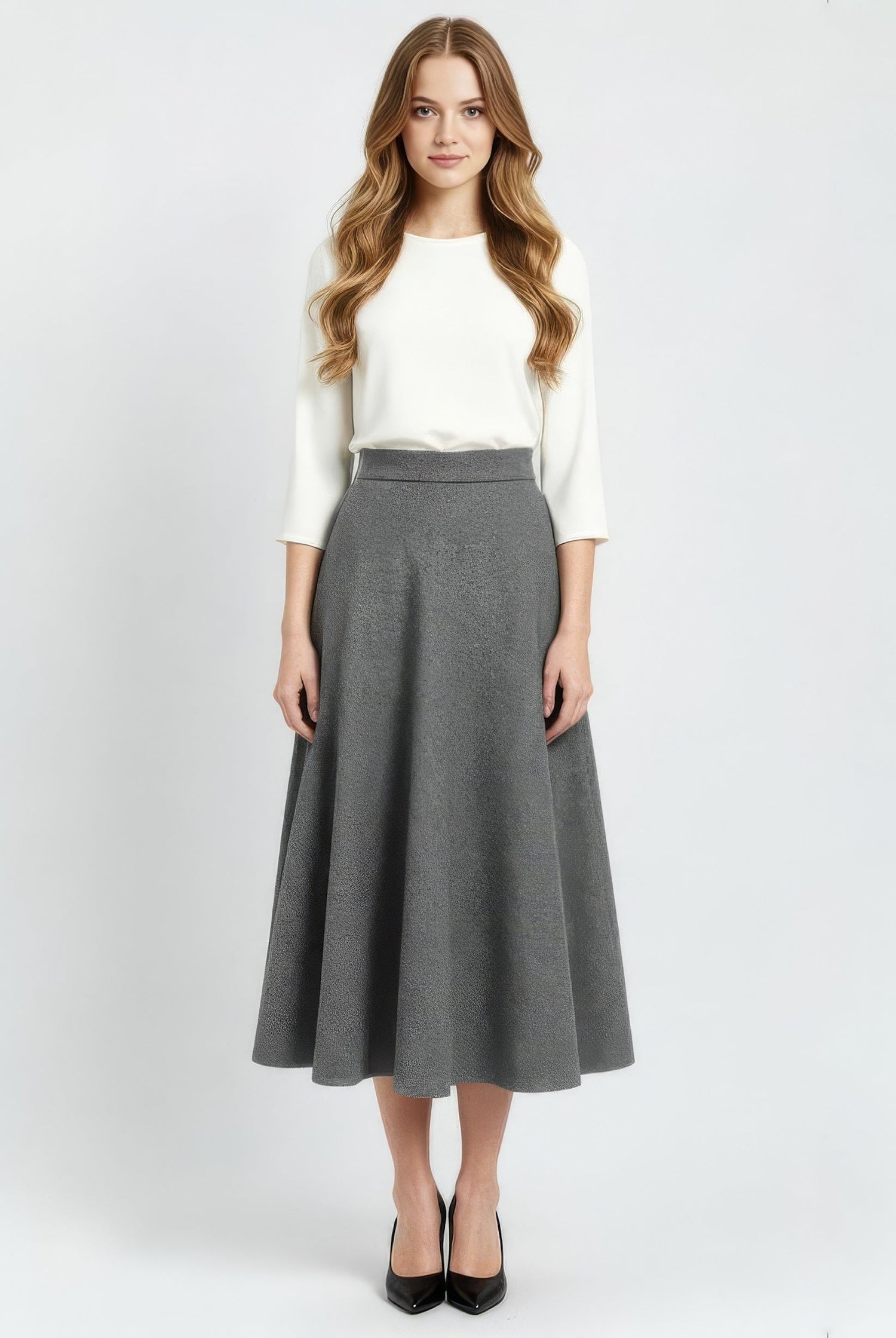 Flared midi skirts choose a fabric