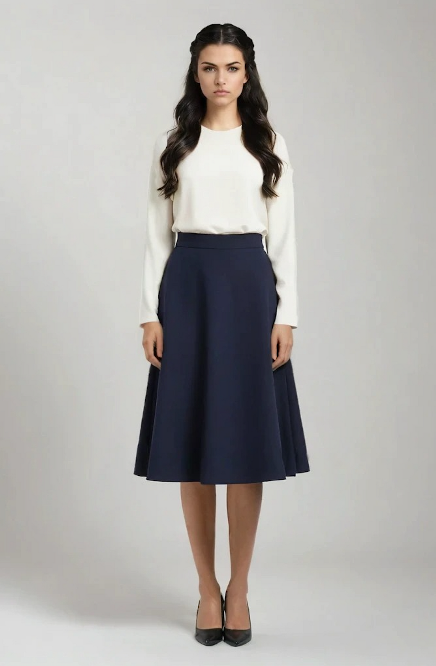 Flared knee length skirts choose a fabric