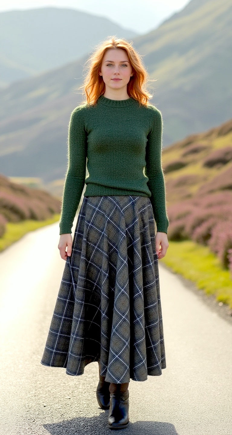 Plaid Maxi Skirt