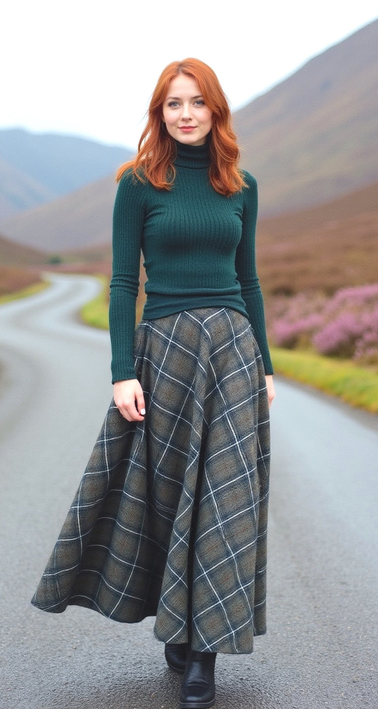 Plaid Maxi Skirt
