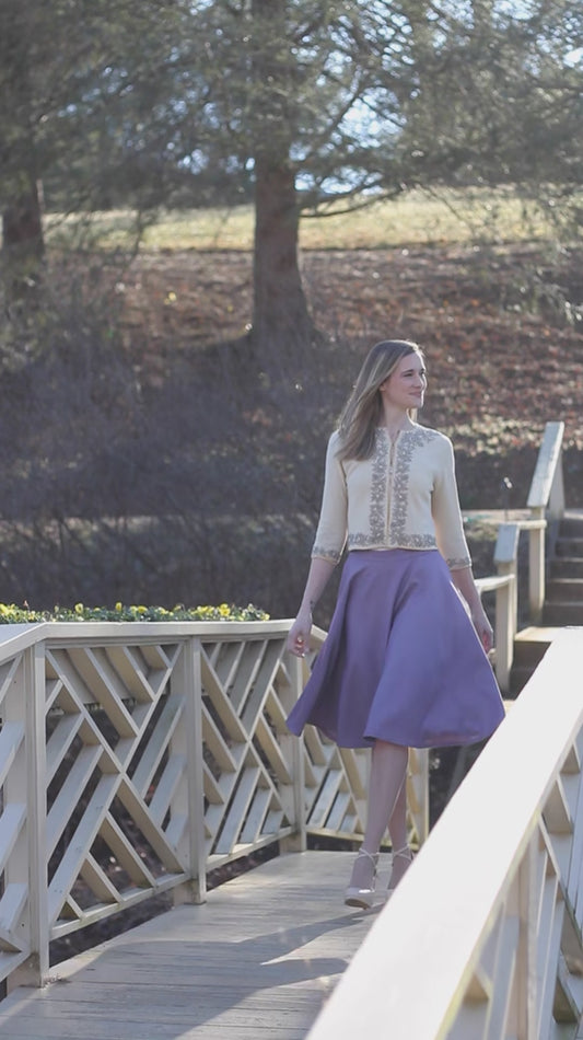 Purple Wool Circle Skirt