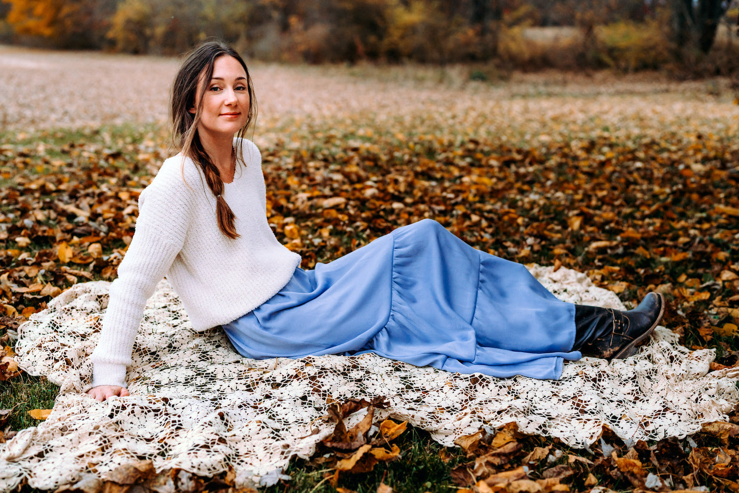 Tiered Sanded Satin Maxi Skirt