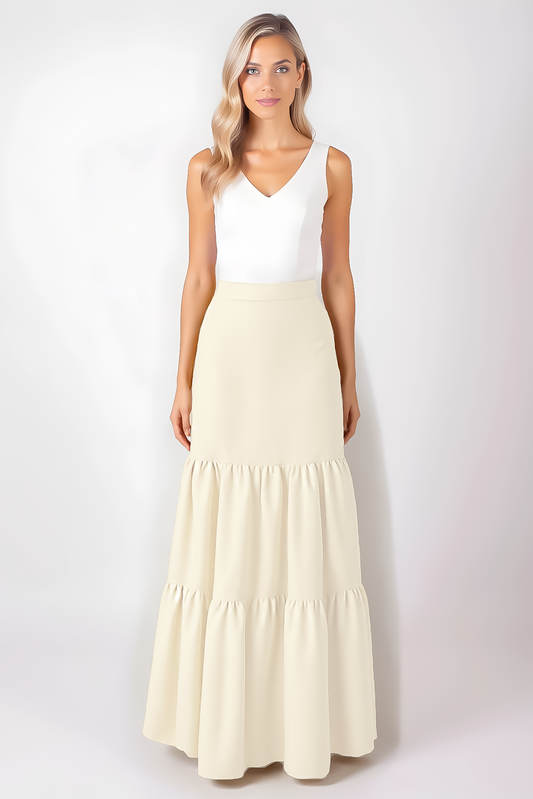 3 Tiered Maxi Skirt in Cotton
