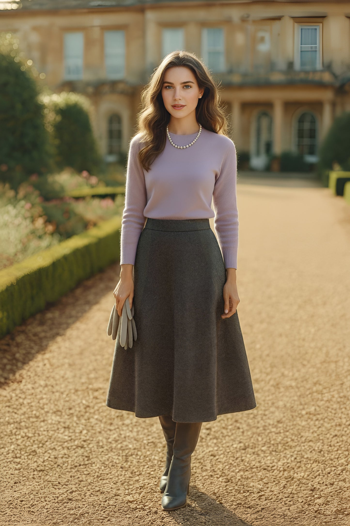 Madeline - Wool Midi Skirt - Solid Colors