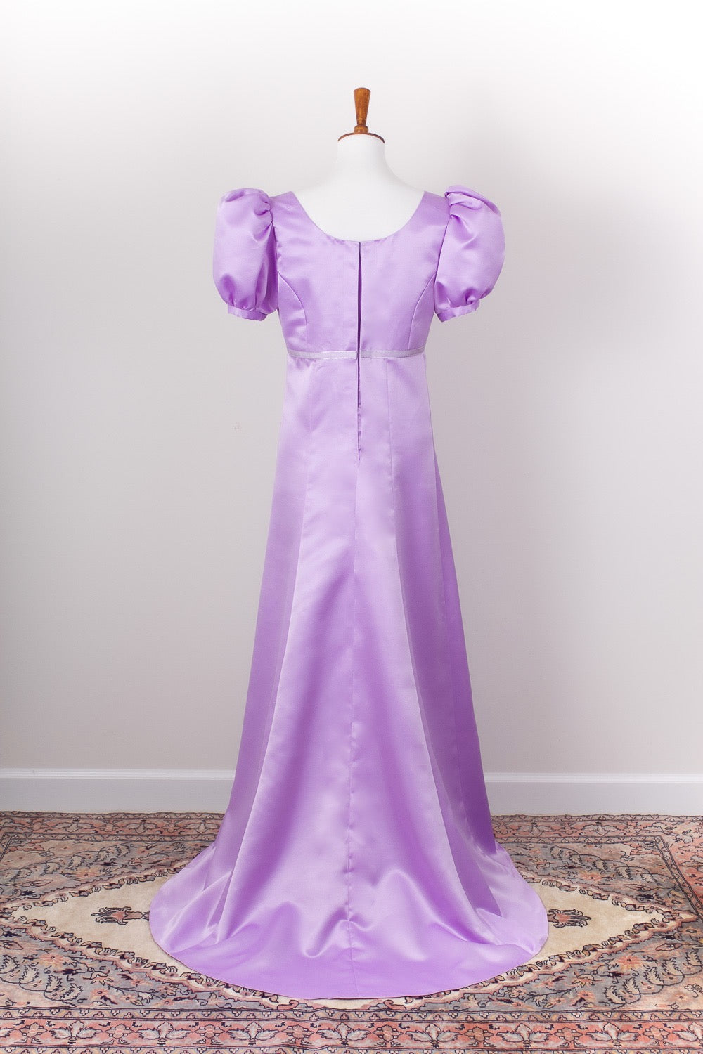 Bridgerton Daphne Empire Waist Blue Dress With Lace- Regency Era Ball –  WonderlandByLilian
