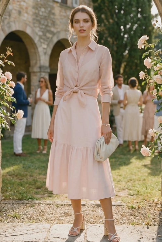 2 tier midi skirt in cotton video