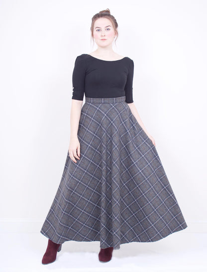 Plaid Maxi Skirt